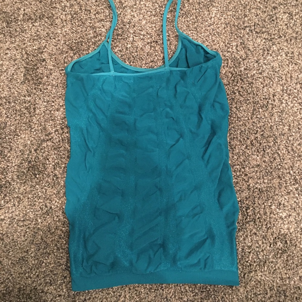 Teal Rouched tank - Picture 2 of 4